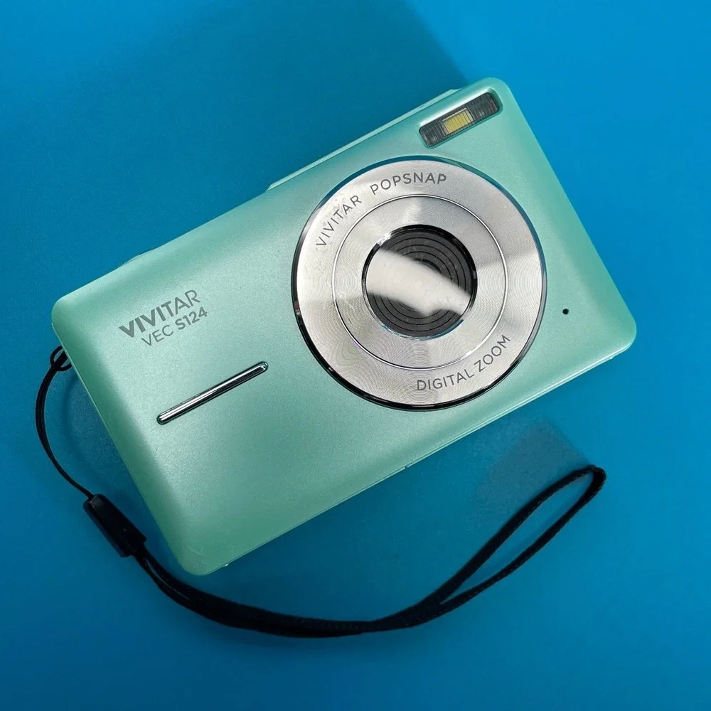 Vivitar VEC S124 PopSnap Digital Camera Teal Green Compact Point and Shoot Y2K